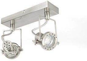 Priemyselné oceľové bodové svetlo 2-žiarovkové nastaviteľné - Suplux