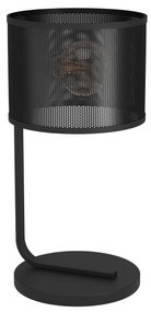 EGLO Vintage stolná lampa MANBY, 1xE27, 40W, guľatá, čierna