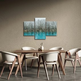 Obraz - Tyrkysový rybník, Biei, Japonsko (90x60 cm)