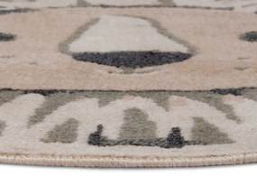 Hanse Home, Detský koberček Adventures 105966 Cream Grey kruh, 100x100 (priemer) kruh, šedá, detská izba