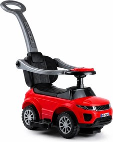 LEAN CARS Jazdítko s tlačnou rukoväťou 614W, červené