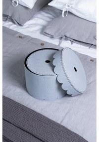 Svetlosivé kartónové úložné boxy s vekom v súprave 2 ks ø 26x17,5 cm Wilma – Bigso Box of Sweden