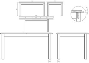 PROXIMA.store - Rustikálny rozkladací stôl 93/150 - 197 cm - BELLUNO ELEGANTE FARBA: biela - dub