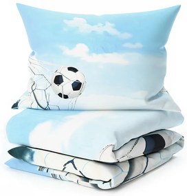 3D Bavlnené obliečky FOOTBALL ZONE, modré Rozmer obliečky: 70 x 90 cm | 140 x 200 cm
