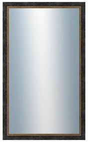 DANTIK - Zrkadlo v rámu, rozmer s rámom 60x100 cm z lišty CARRARA hnedočierna (2948)