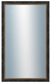 DANTIK - Zrkadlo v rámu, rozmer s rámom 60x100 cm z lišty CARRARA hnedočierna (2948)