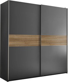 Šatníková skriňa Time 170 cm, grafit/dub