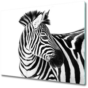 Sklenená doska na krájanie Zebra v snehu 60x52 cm