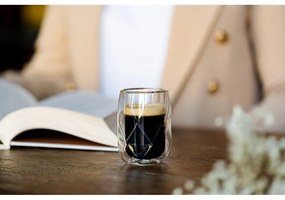 Dvojstenné hrnčeky na espresso v súprave 2 ks 100 ml Geo – Vialli Design