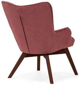 Červené menčestrové kreslo Niko – Ropez