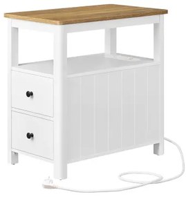 Príručný stolík so zásuvkami LET327W14