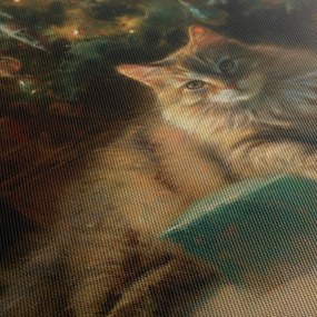 Obraz sviatočná atmosféra s mačkou