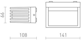 RED - Design Rendl  -R13564 - LED Vonkajšie nástenné svietidlo CLAIRE LED/6W/230V IP54