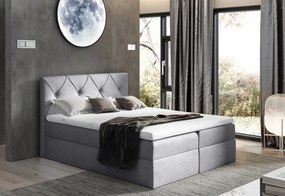 Čalúnená posteľ boxspring CRYSTAL + topper, 160x200, fancy 83
