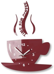 Nástenné hodiny Time for coffee hnedá