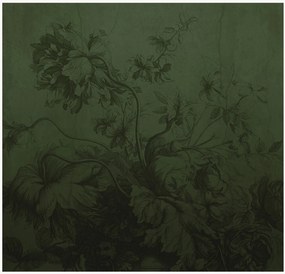 Vliesová tapeta Gradient Flowers Green