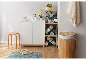Okrúhly bambusový kôš na bielizeň Compactor Round