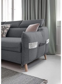 Tmavosivá rozkladacia rohová pohovka (ľavý roh) Sweet Harmony – Miuform