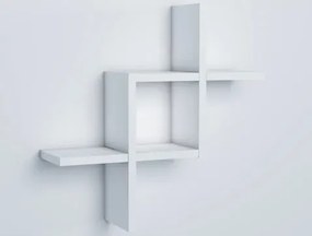Nástenný regál/polica Geometry, biely%