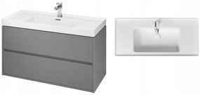 Cersanit Crea, závesná skrinka s umývadlom 100cm, set B111, šedá, S801-285