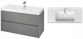 Cersanit Crea, závesná skrinka s umývadlom 100cm, set B111, šedá, S801-285