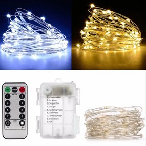 Svetelná LED reťaz Linde 300 diód teplá biela