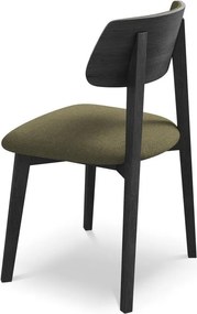 Zelená jedálenská stolička z masívneho dreva Niu – Makamii