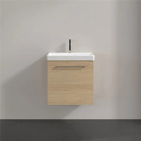 VILLEROY &amp; BOCH Avento závesná skrinka pod umývadlo Compact, 1 dvierka, pánty vľavo, 530 x 352 x 514 mm, Nordic Oak, A88800VJ