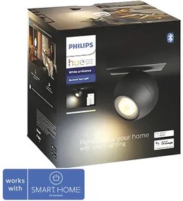 LED bodové svietidlo Philips HUE 50471/30/P6 Buckram 5W 350m 2200-6500K čierne s diaľkovým ovládaním