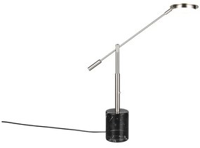 Čierna/v striebornej farbe LED stolová lampa (výška 65 cm) Fiore – Trio Select