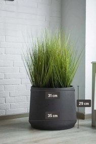 Kvetináč TROPICO, sklolaminát, výška 29 cm, antracit