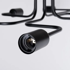 Sollux SL.1447 - Prisadený luster VECTOR 6xE27/15W/230V čierna