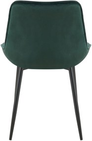 Jedálenská stolička Wallace - zamat - Zelená