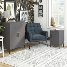 Sivá kovová skrinka 80x102 cm Bradford – Støraa