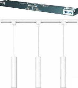 Philips - Závesný luster na lane v lištovom systéme EASYLINK 3xGU10/7W/230V 1 m biely