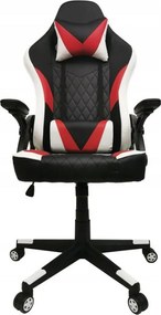 Herní židle KG106 černo-bílo-červená