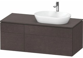 DURAVIT L-Cube závesná skrinka pod umývadlo na dosku (umývadlo vpravo), 4 zásuvky, 1220 x 550 x 482 mm, dub tmavý kartáčovaný, LC4874072720000