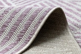 Koberec SIZAL COLOR 47176260 Línie, trojuholníky, zygzak - béžový / špinavo ružový