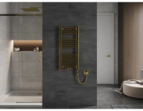 Mexen Mars, elektrické vykurovacie teleso 900 x 400 mm, 300 W, zlatá lesklá, W110-0900-400-2300-50