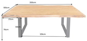 Jedálenský stôl Mammut 43789 200x100cm Masív drevo Acacia  - Komfort-nábytok