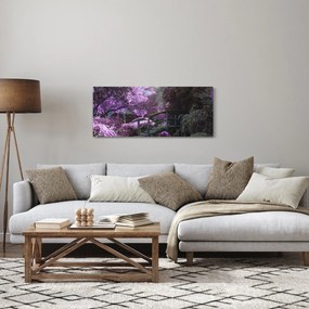 Obraz fialové záhrady (120x50 cm)
