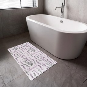 Kúpeľňová penová rohož / predložka PRO-079 Levandule na fialkovom - metráž šírka 65 cm