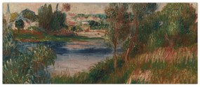 Obraz - Auguste Renoir, Landscape at Vetheuil, reprodukcia (120x50 cm)