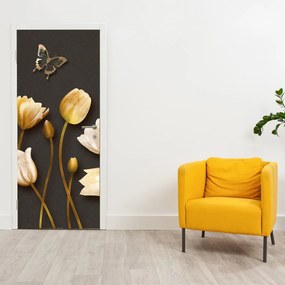 Fototapeta na dvere - Tulipány, abstraktné (95x205cm)