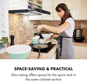 Klarstein Mariana 60, plochý digestor, 500 m³/h, odsávanie vzduchu, LED