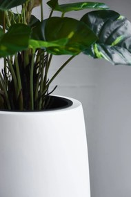 Kvetináč MAGNUM, sklolaminát, výška 100 cm, biely mat