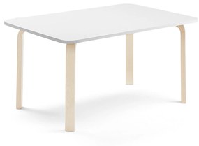 Stôl ELTON, 1200x700x590 mm, laminát - biela, breza