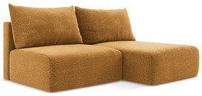 Oranžová rozkladacia/s úložným priestorom rohová pohovka (pravý roh) Kalena – Makamii