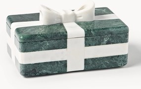 Dekoračná mramorová vianočná dóza Cutemas, Š 19 cm