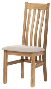 Jedálenská stolička FLINT — masív dub, látka, viac farieb Béžová
